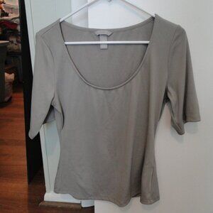 LARGE H&M GRAY STRETCHY WOMENS TOP